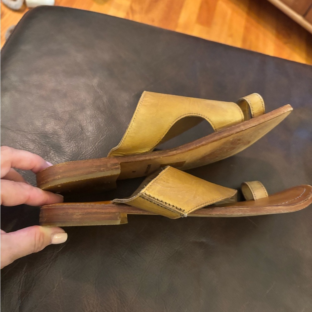 Free People Sant Antoni Brown Slide Leather Sandals - Picture 3 of 4